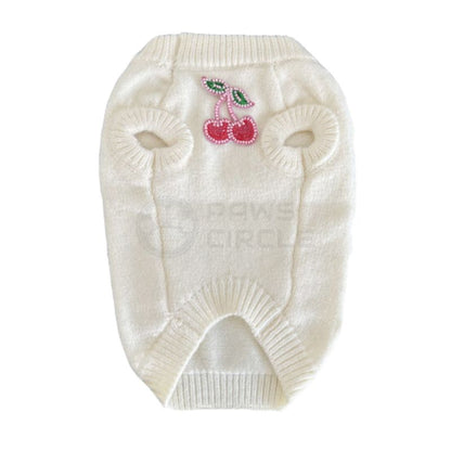 white miumiu sweater for dog