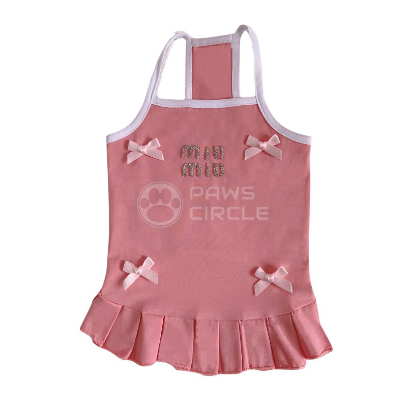 miu miu glittery ribbon dress for dogs