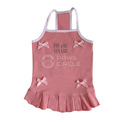 miu miu glittery ribbon dress for dogs