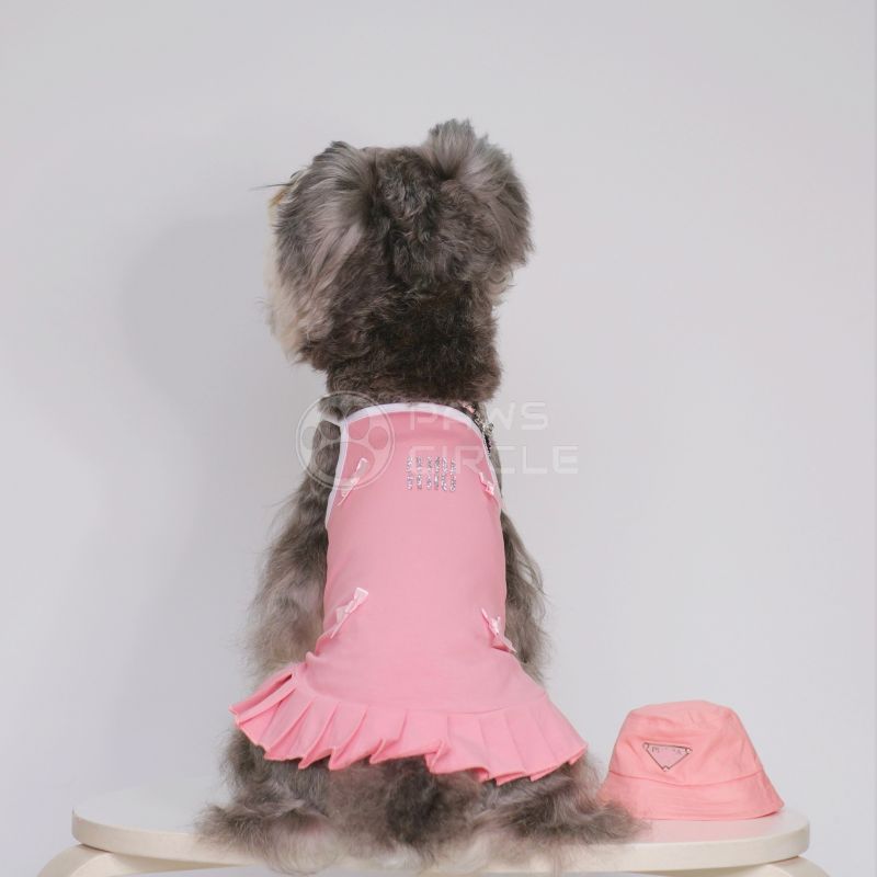 miu miu glittery ribbon dress for dogs