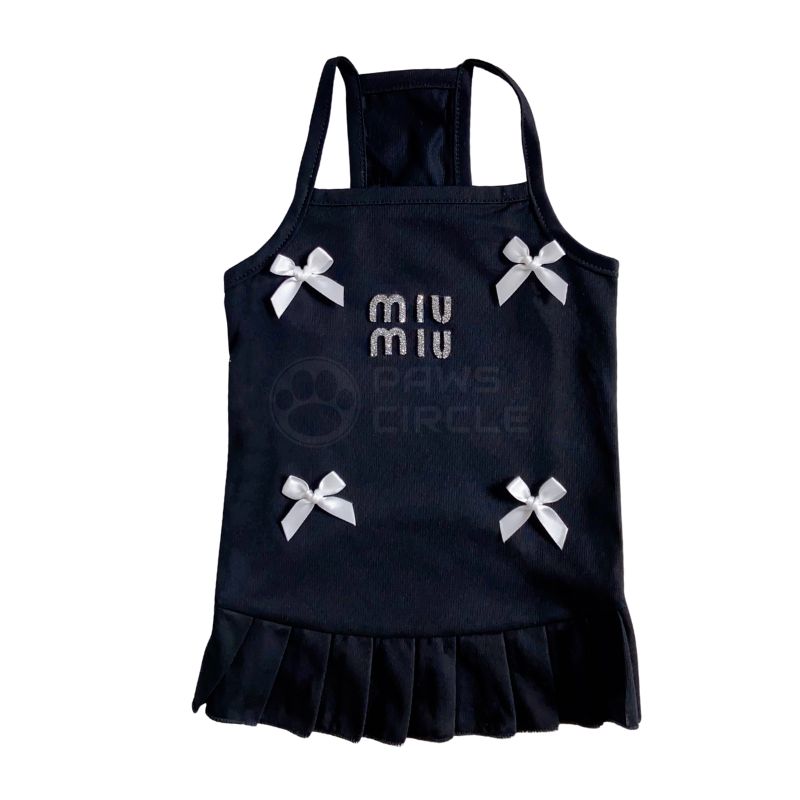 miu miu glittery ribbon dress for dogs