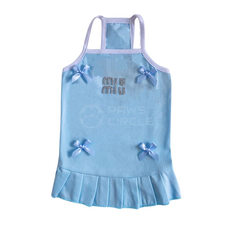 miu miu glittery ribbon dress for dogs