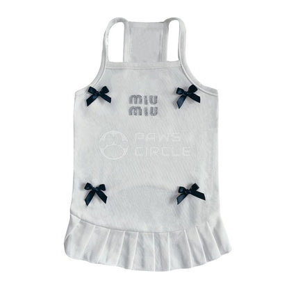miu miu glittery ribbon dress for dogs