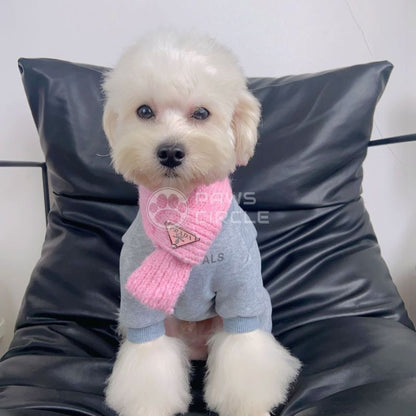 Prada knit scarf for dog