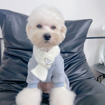 Prada knit scarf for dog