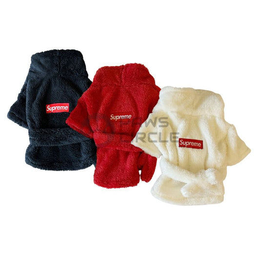 box logo bath robe for dogs