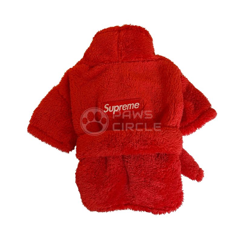box logo bath robe for dogs