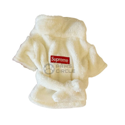 box logo bath robe for dogs