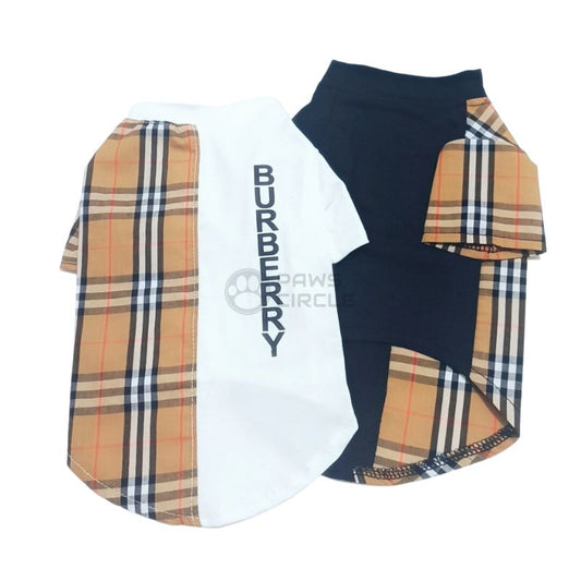 checkered tee for dog