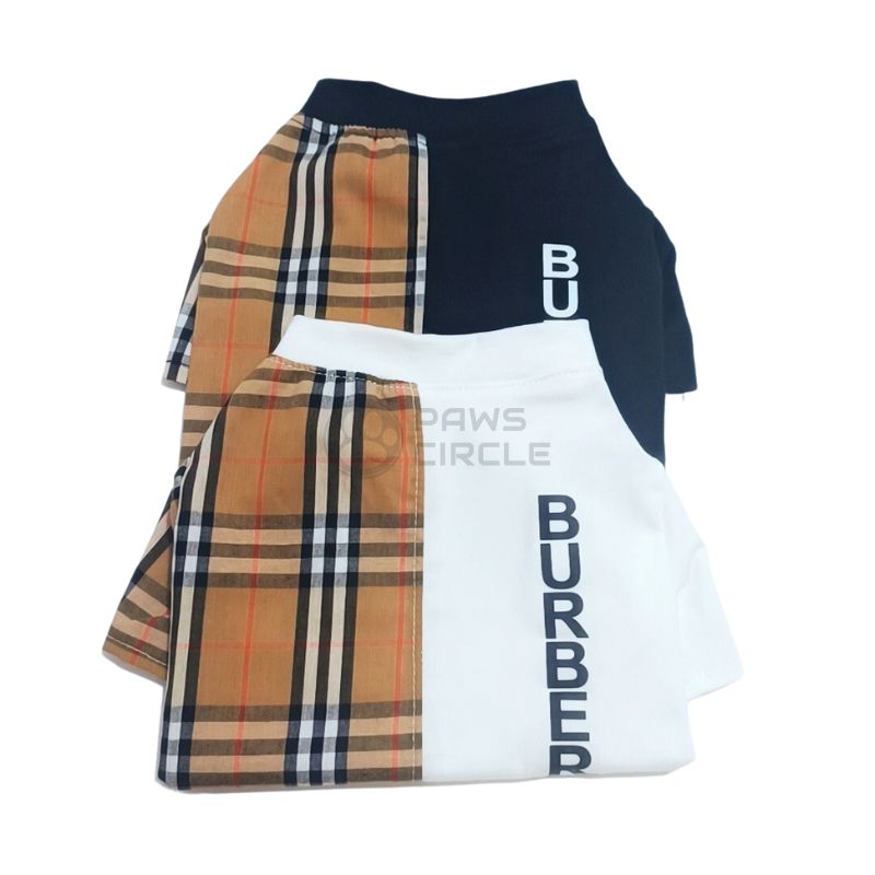 checkered tee for dog