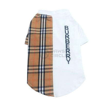 checkered tee for dog