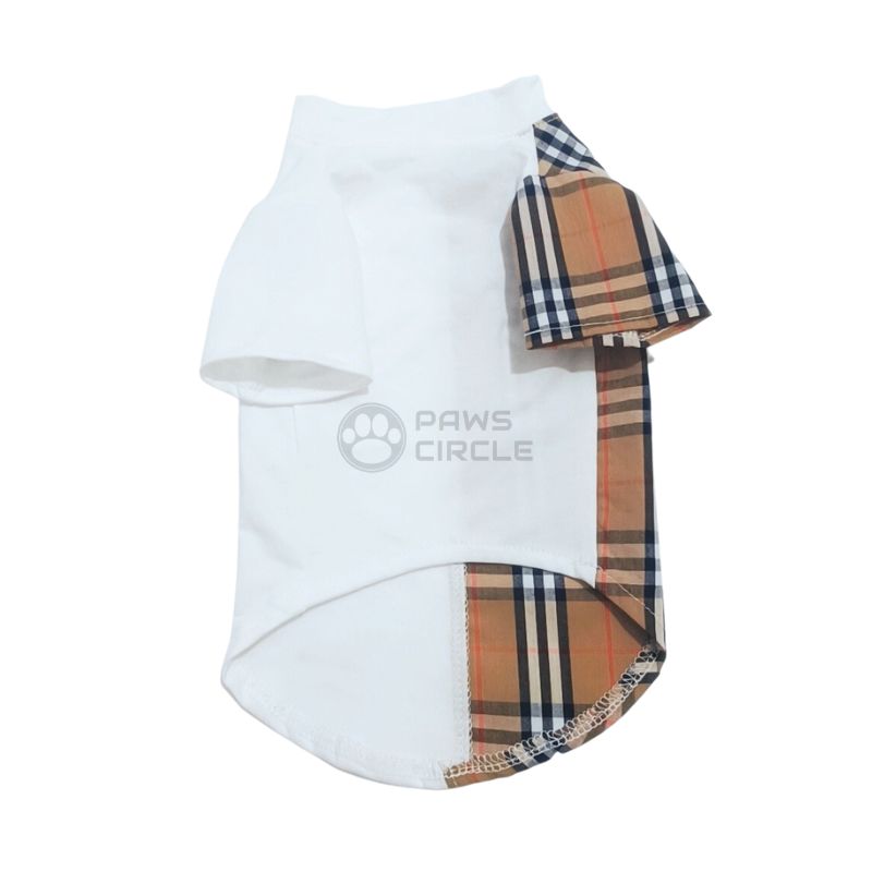 checkered tee for dog