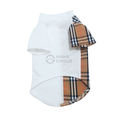 checkered tee for dog