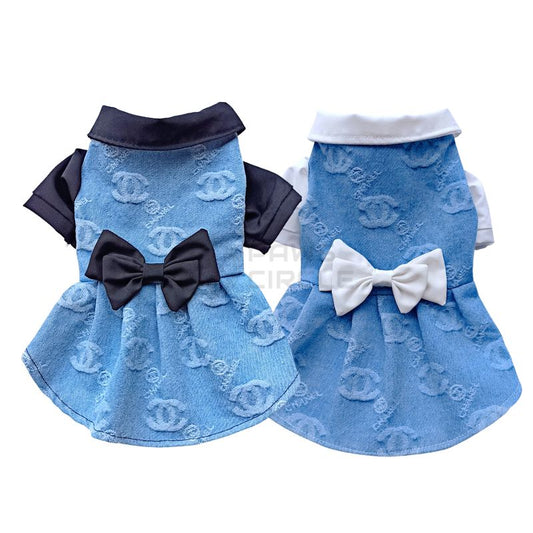 denim dress for dog