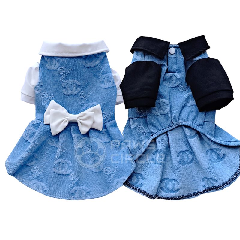denim dress for dog
