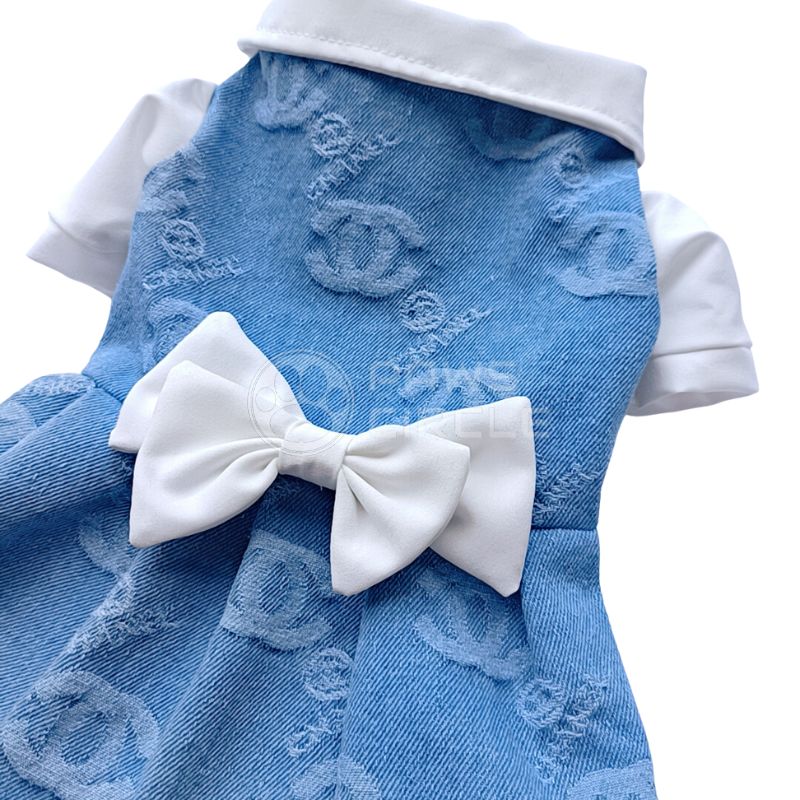 denim dress for dog
