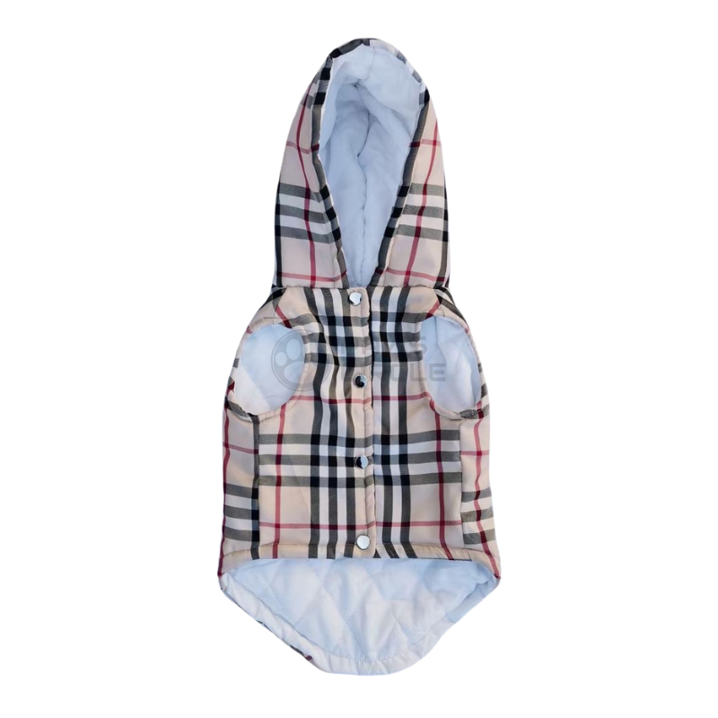 Checkered gilet for dog