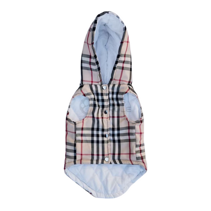 Checkered gilet for dog