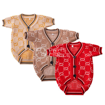 Bones Monogram Dog Cardigan