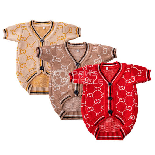 Bones Monogram Dog Cardigan