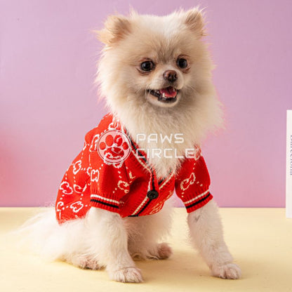 Bones Monogram Dog Cardigan