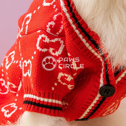 Bones Monogram Dog Cardigan