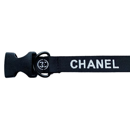 black colour dog collar and leash