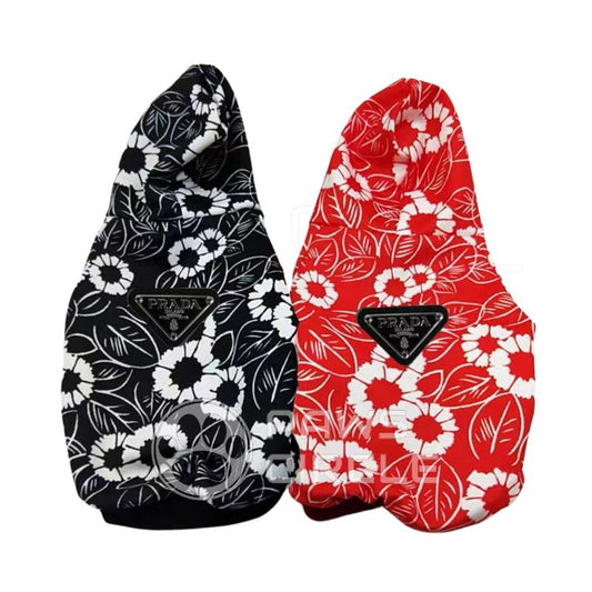 floral print dog hoodie