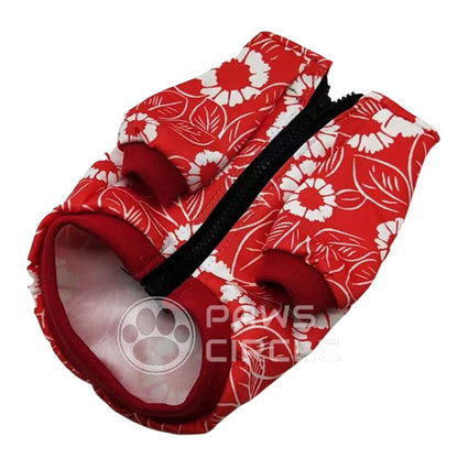 floral print dog hoodie