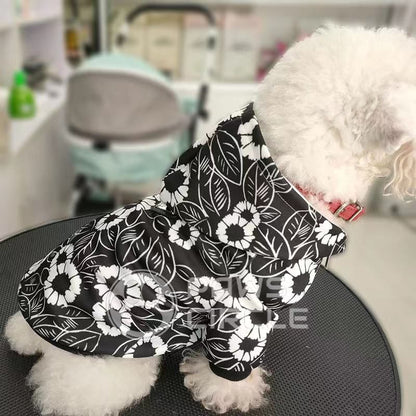 floral print dog hoodie