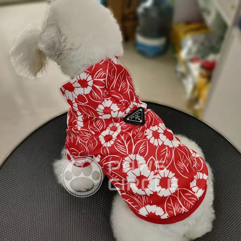 floral print dog hoodie