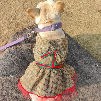 Monogram dog dress