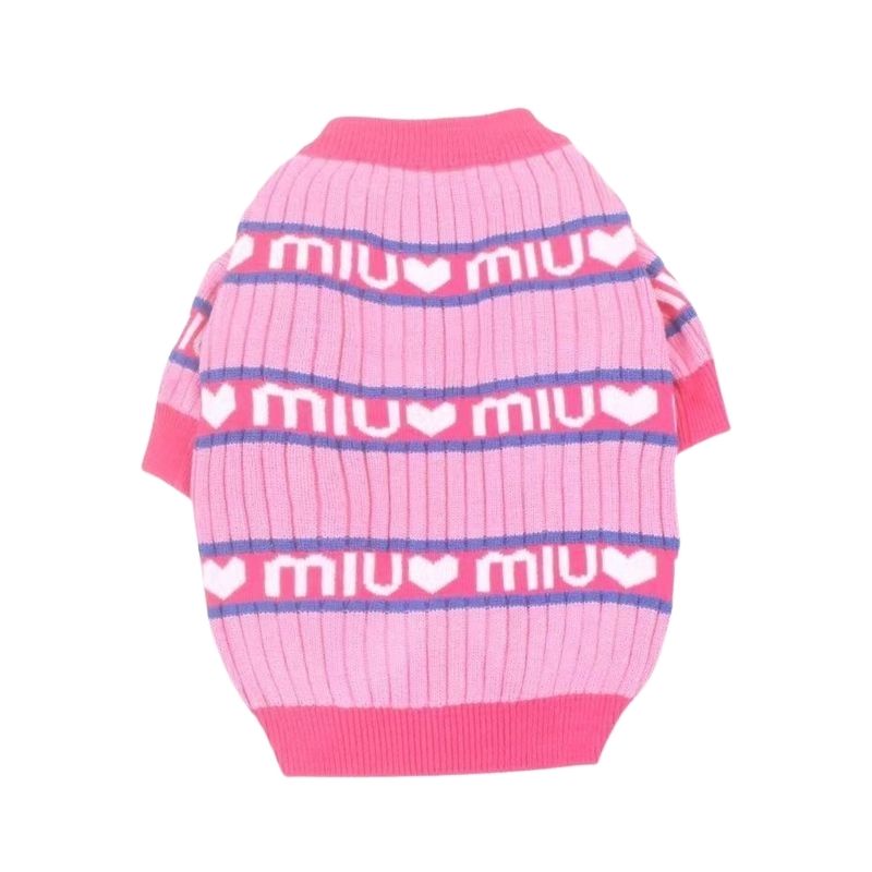 heart print dog sweater