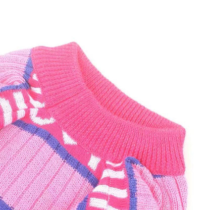 heart print dog sweater