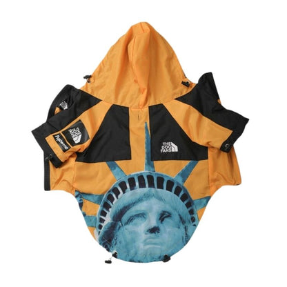 liberty graphic dog windbreaker