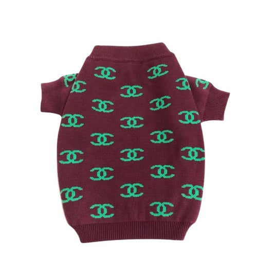 maroon dog sweater