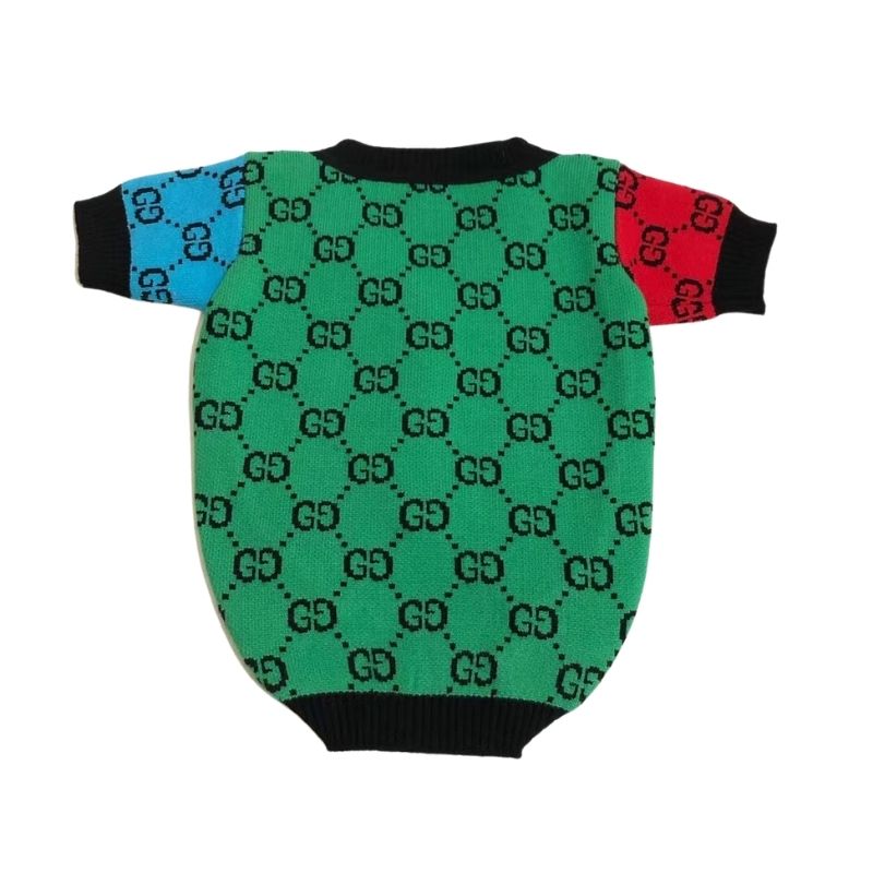 multicolor monogram dog cardigan