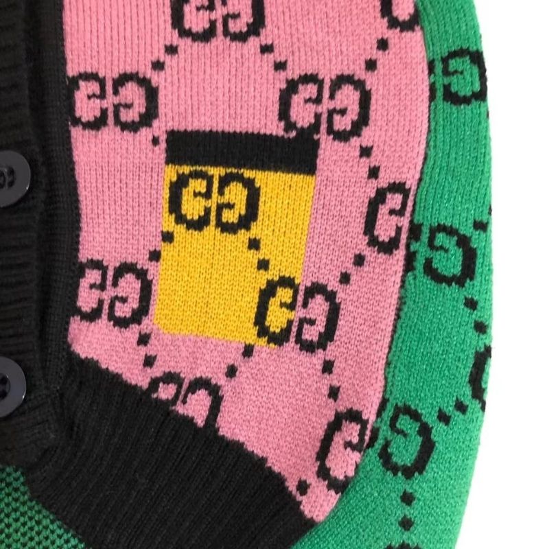 multicolor monogram dog cardigan