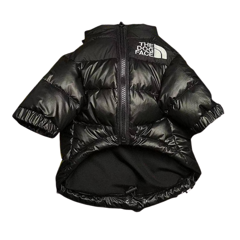 Outdoor snow retro puffer down jacket for dog