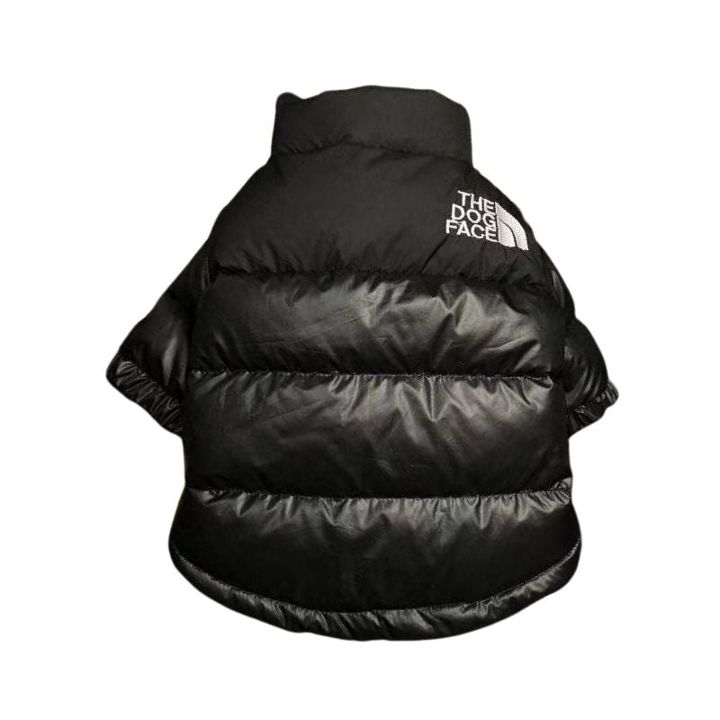 Outdoor snow retro puffer down jacket for dog