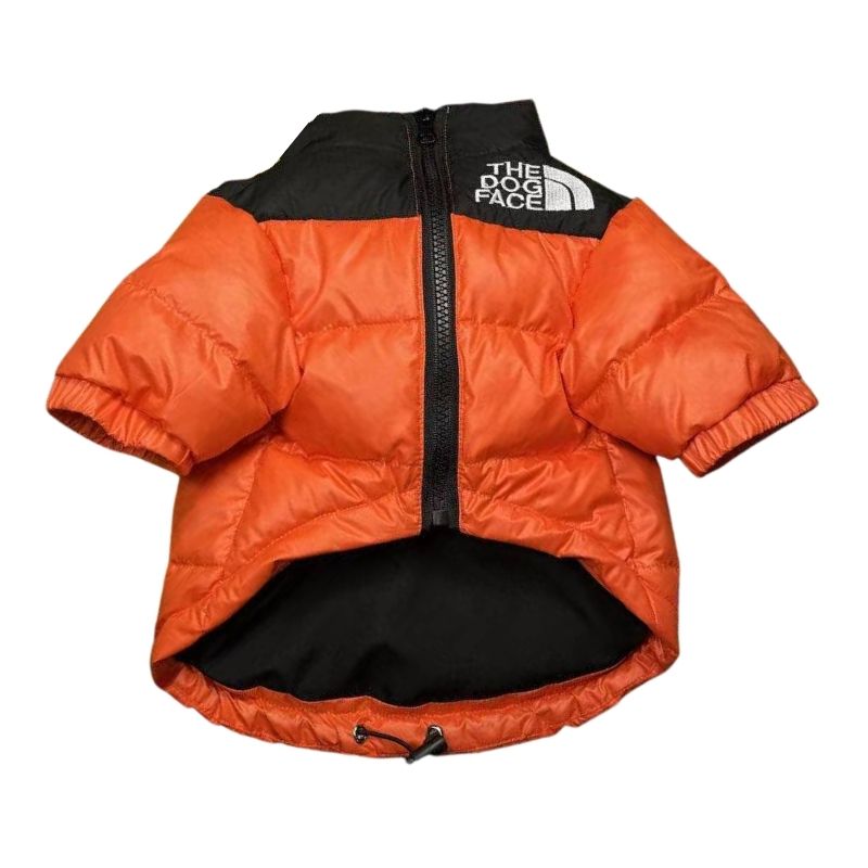 Outdoor snow retro puffer down jacket for dog
