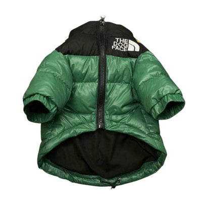Outdoor snow retro puffer down jacket for dog