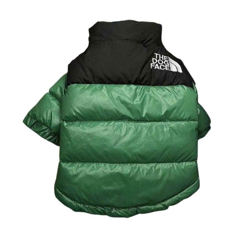 Outdoor snow retro puffer down jacket for dog