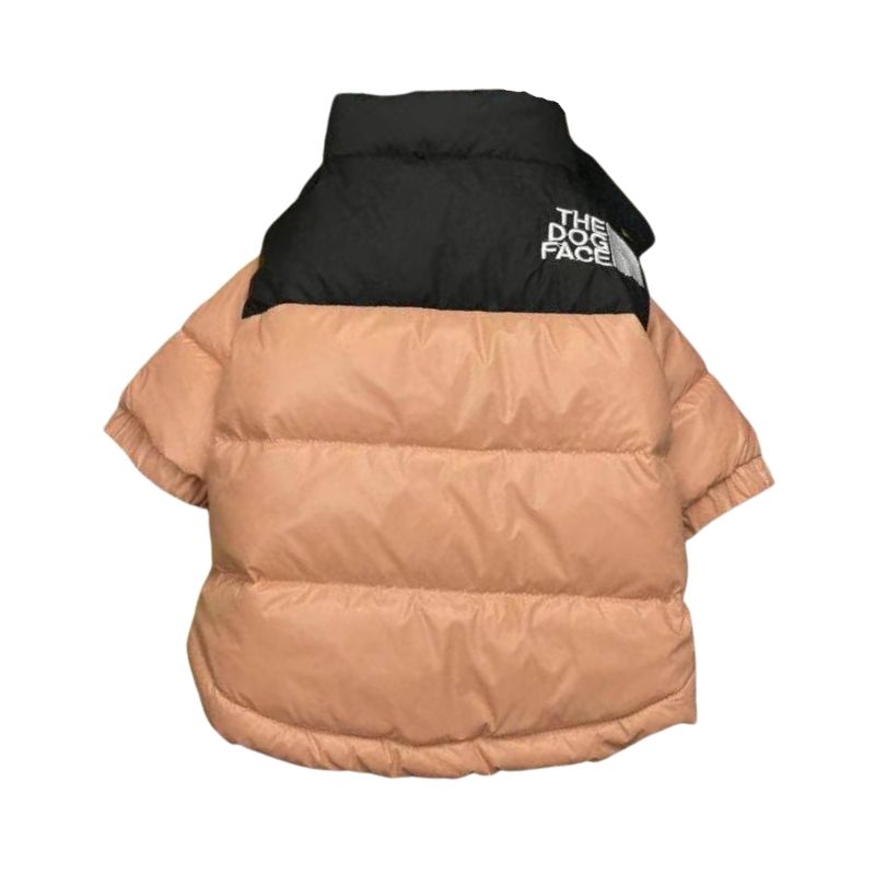 Outdoor snow retro puffer down jacket for dog