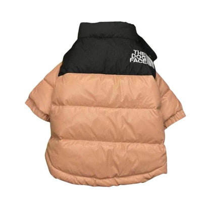 Outdoor snow retro puffer down jacket for dog