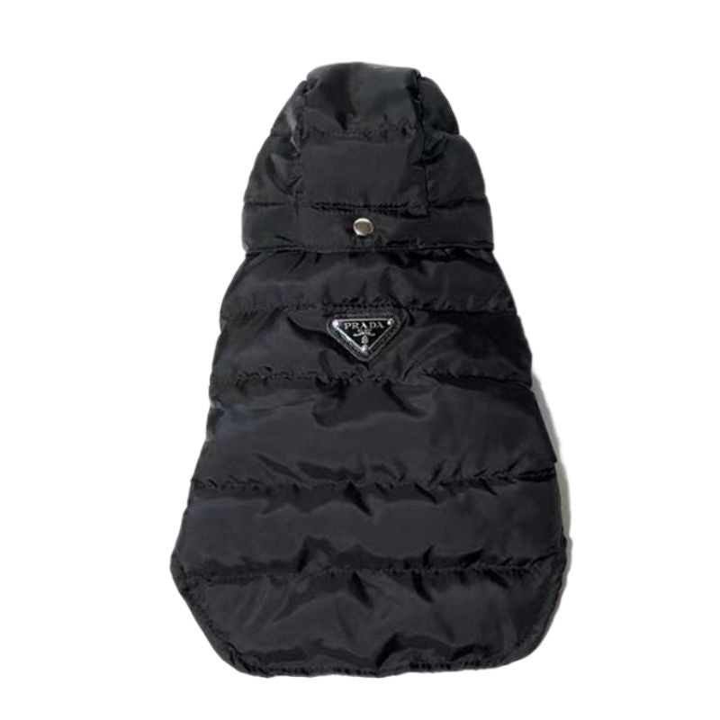 puffer dog coat with hood