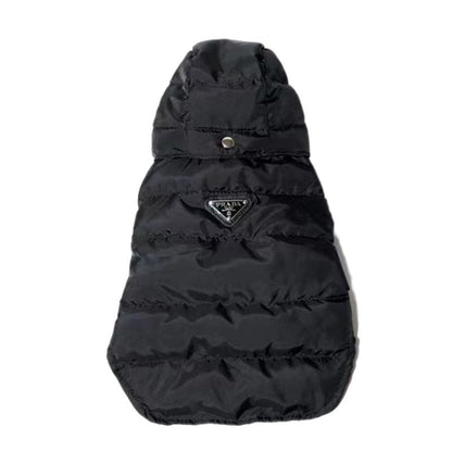 puffer dog coat with hood