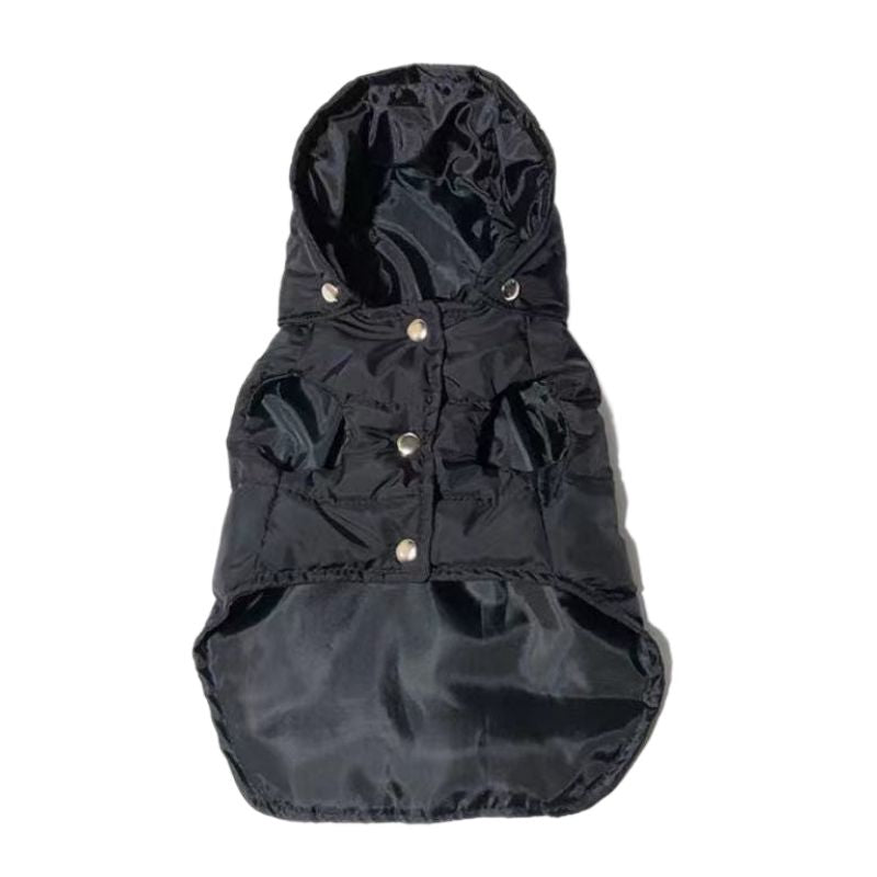 puffer dog coat with hood