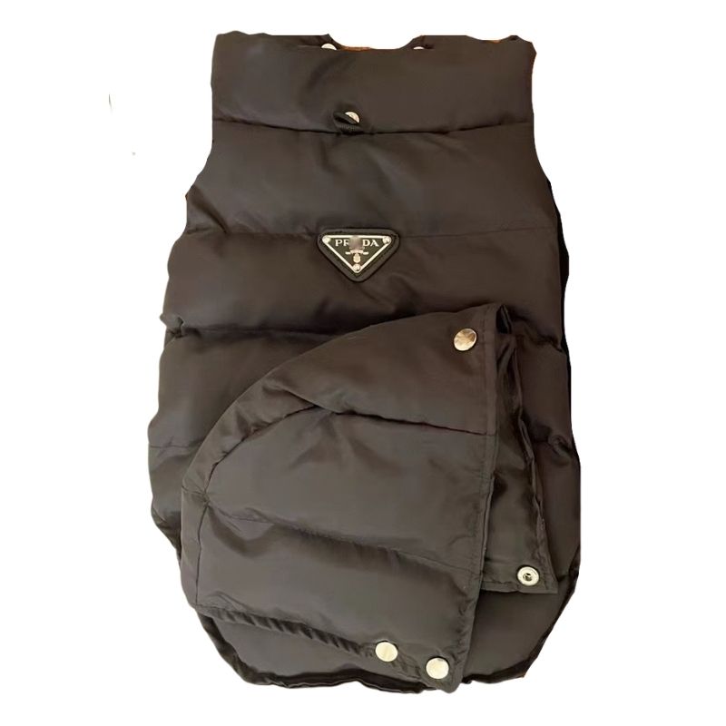 puffer dog coat with hood