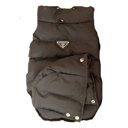 puffer dog coat with hood